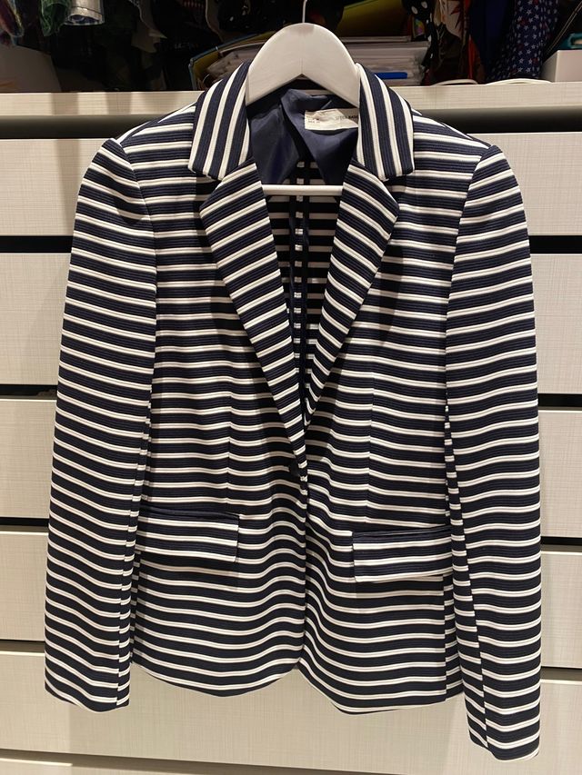 Chaqueta blazer azul marino rayas marineras Sfera