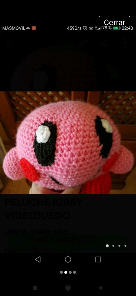 PELUCHE KIRBY DE CROCHET