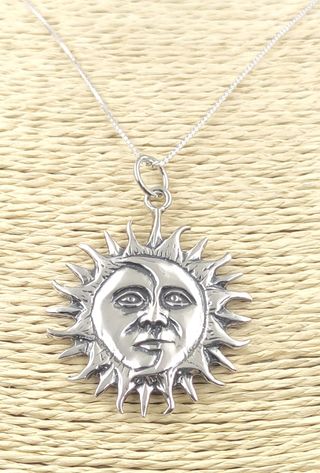 PLATA LEY 925 NUEVO SOL Y LUNA 