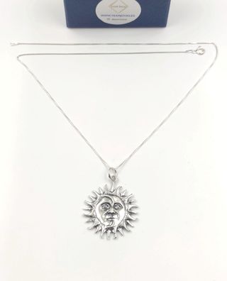 PLATA LEY 925 NUEVO SOL Y LUNA 