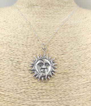 PLATA LEY 925 NUEVO SOL Y LUNA 