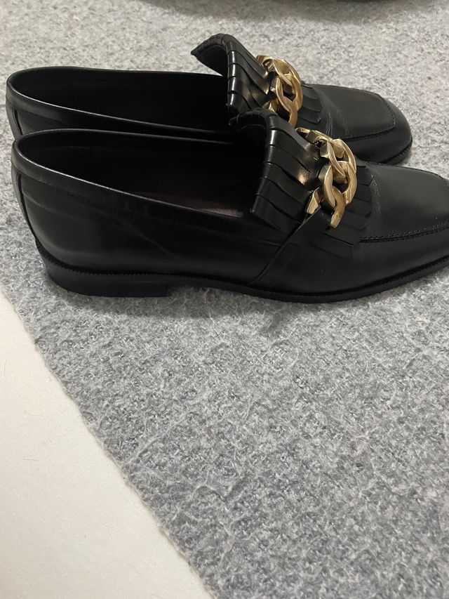 Mocasines JU Euforia piel negro sin estrenar