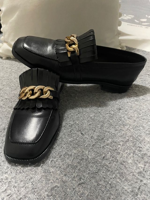 Mocasines JU Euforia piel negro sin estrenar