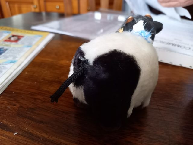 set 3 mucche terracotta e pelo sintetico