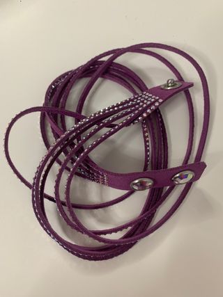 Pulsera o gargantilla Swarovski morada 
