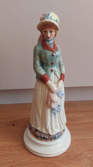 Preciosa figura grande feminina vintage sellada 