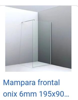 Mampara fija nueva con golpe en perfil