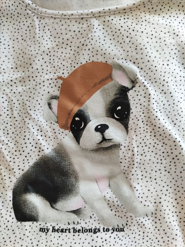 camiseta manga larga globo niña