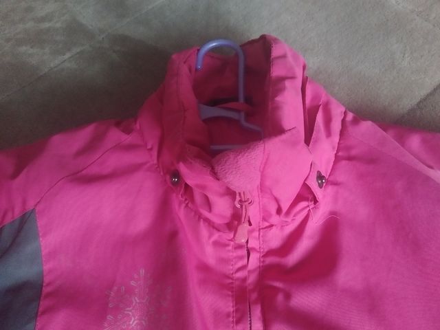 Abrigo niña fucsia