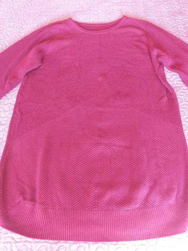 Camisola comprida, mangas compridas, com lã, L