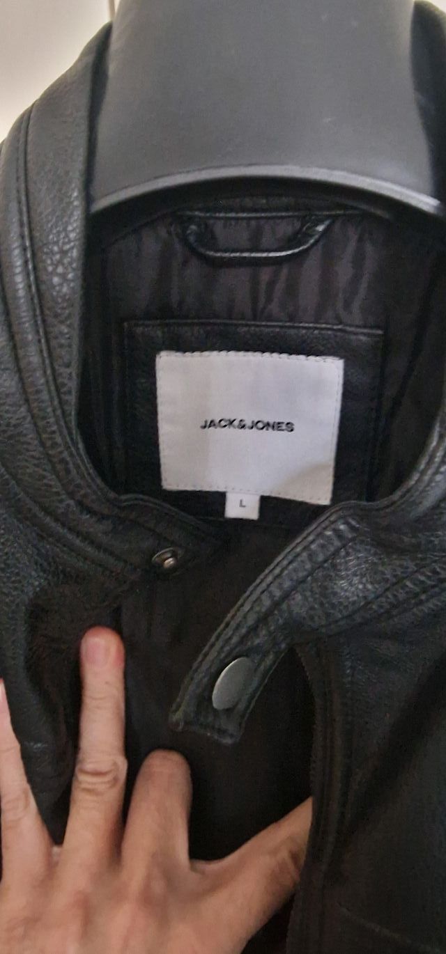 Giacca da motociclista in pelle sintetica