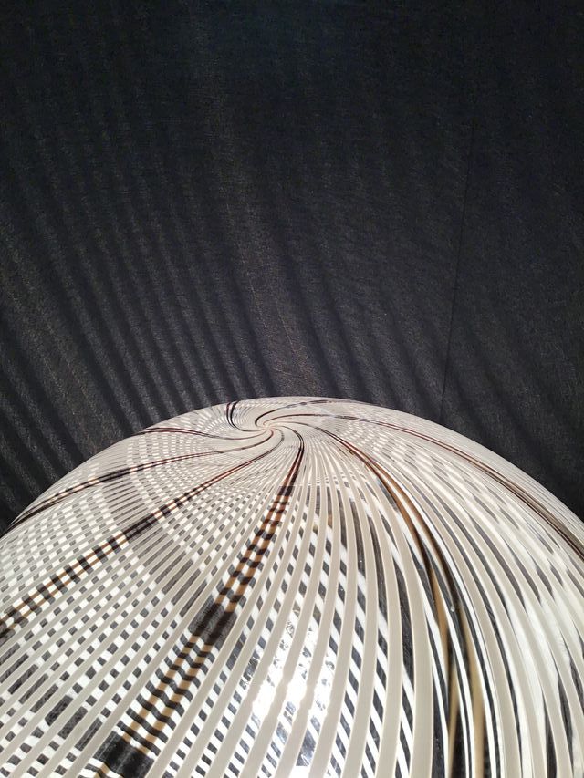 Lampada da tavolo vetro Murano Swirl anni 70 rara