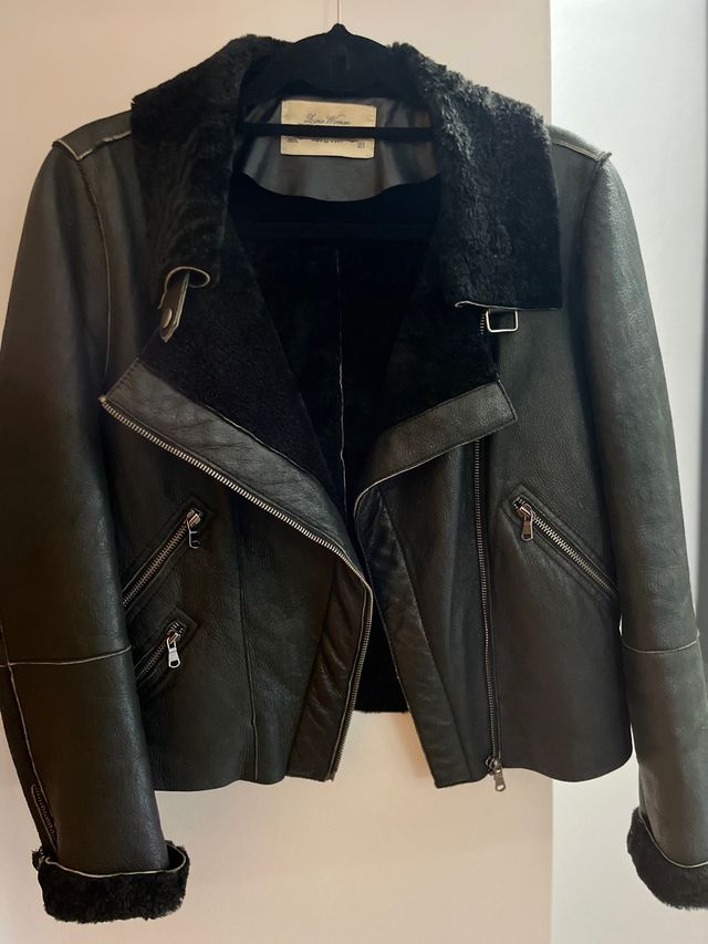 Cazadora piel Zara