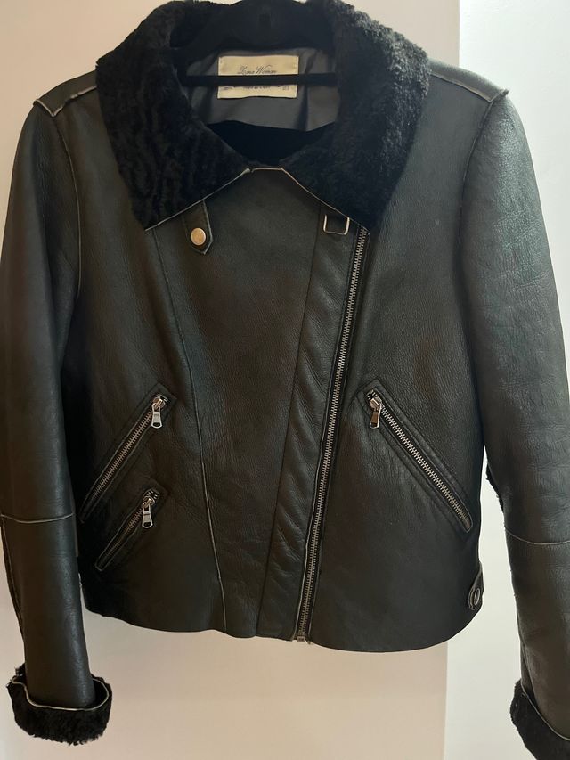 Cazadora piel Zara