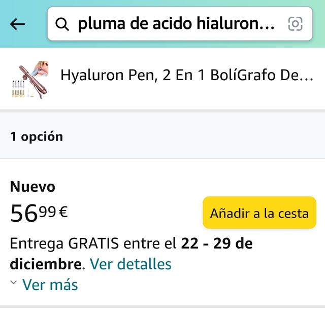 Pluma de ácido hialuronico