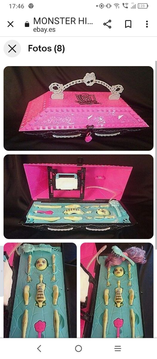 MONSTER HIGH el ATAÚD + LOS TATOOS+muñeca

