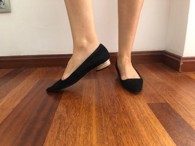 Zapato negro de ante, talla36