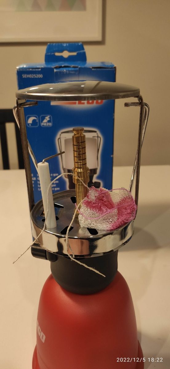 Lampara de gas de la marca super ego