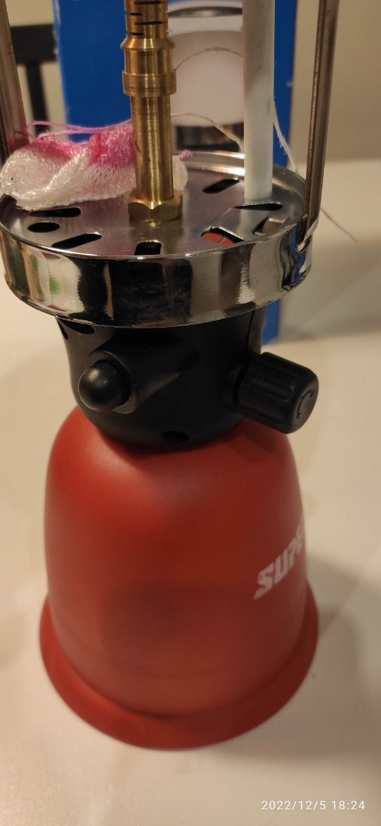 Lampara de gas de la marca super ego