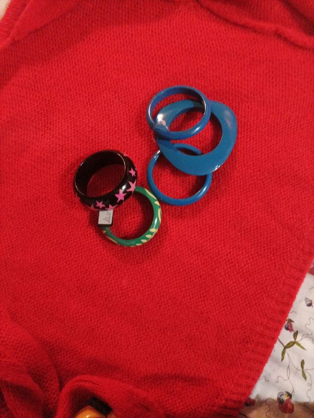 bracciali legno dipinti