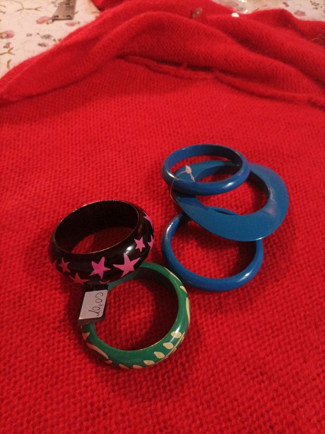 bracciali legno dipinti