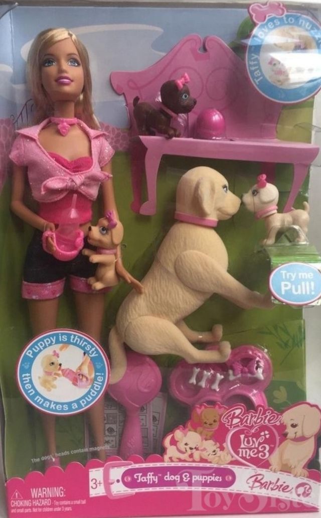 Barbie Luv me 3 puppies y Taffy de 2008