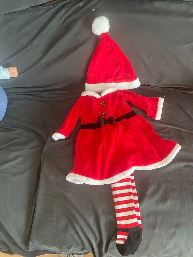 Vestido papa noel niña