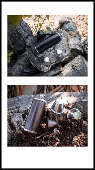 Cantil de Bolso em Couro para Whisky (2 Cores)