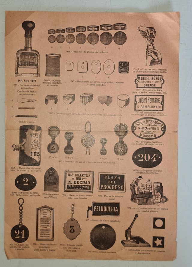 Catálogos antiguos de sellos y etiquetas