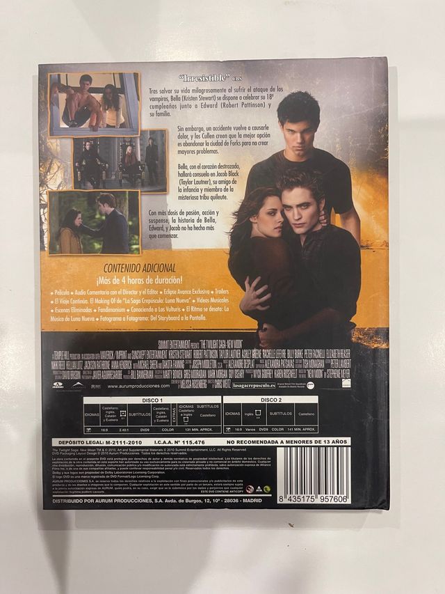 LUNA NUEVA Edición Especial (2 DVD + LIBRO)