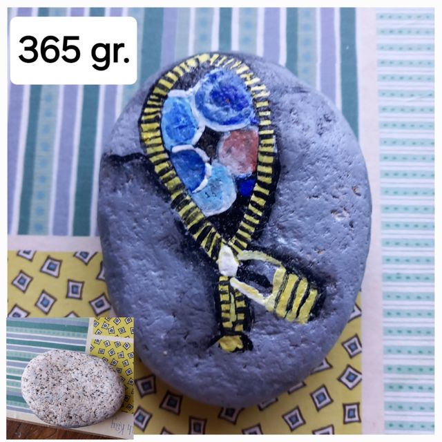 sasso dipinto portamonete