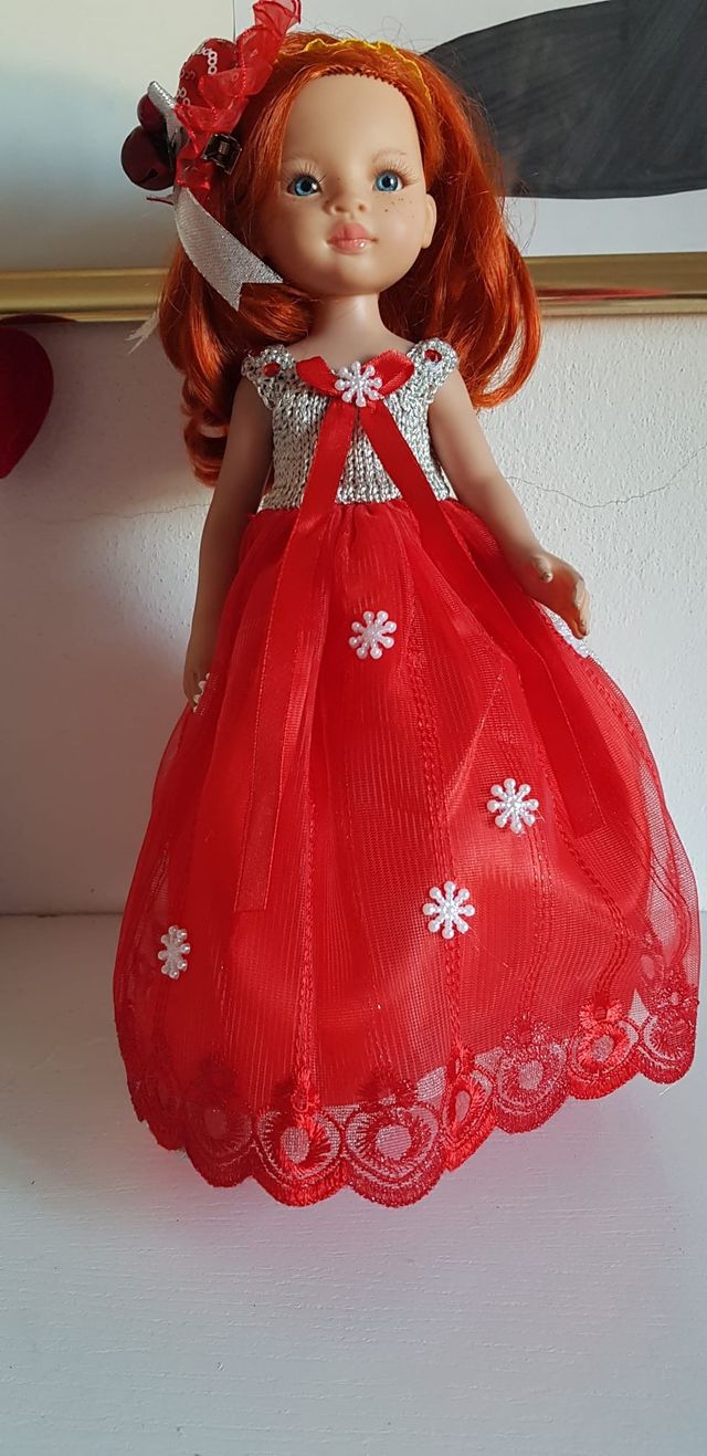 Vestido navideño para Paola reina hecho mano único