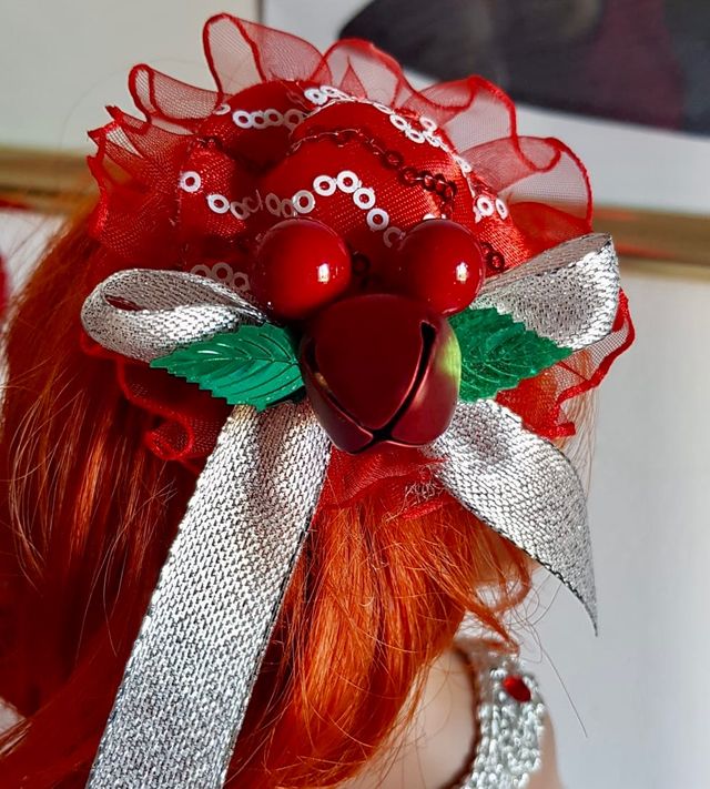 Vestido navideño para Paola reina hecho mano único