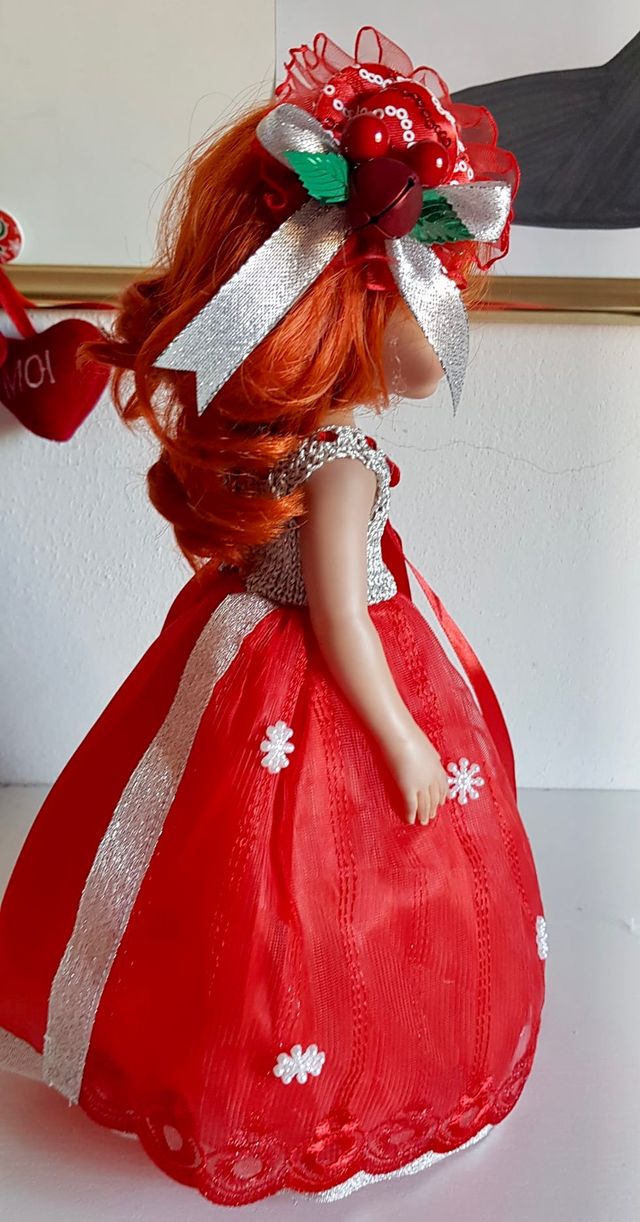 Vestido navideño para Paola reina hecho mano único