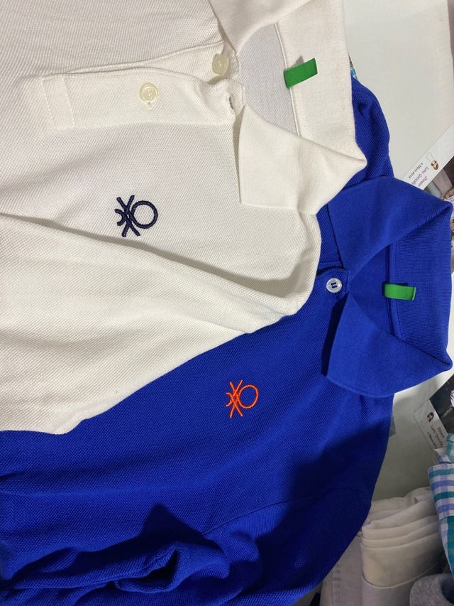 2 Polos de benetton manga larga