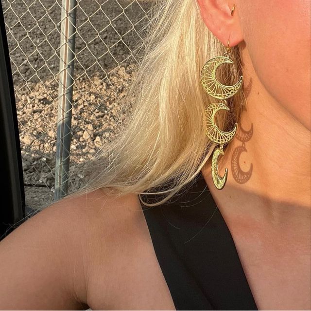 Pendientes lunas doradas