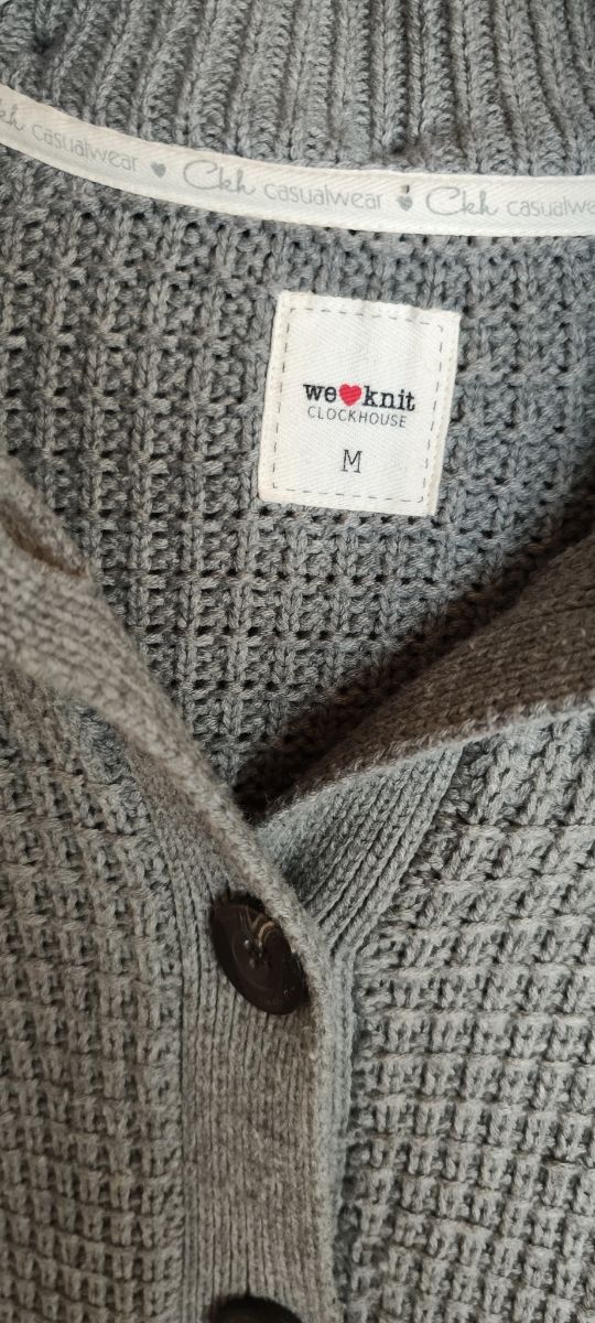 Chaqueta cárdigan gris. Talla M