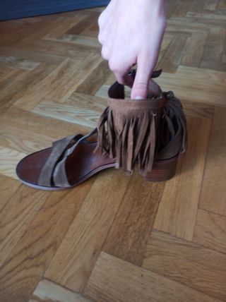 Sandalia tacon ancho 4 cm talla 38