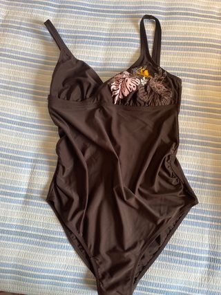 Bañador premamá marrón chocolate 