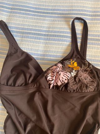 Bañador premamá marrón chocolate 