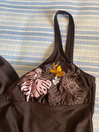 Bañador premamá marrón chocolate 