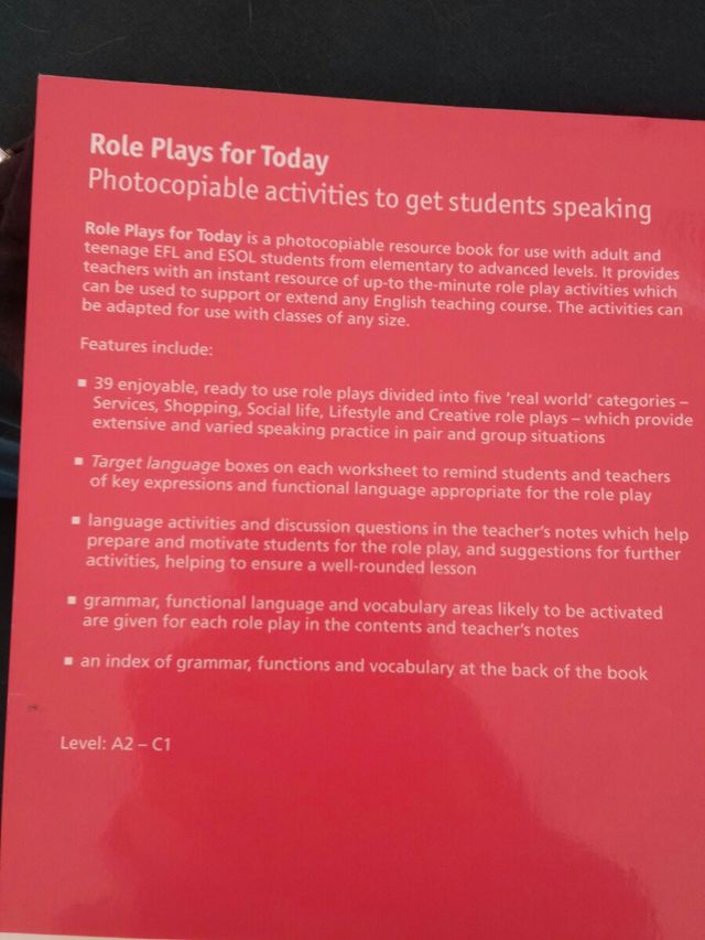 Role Plays for today. Photocopiable