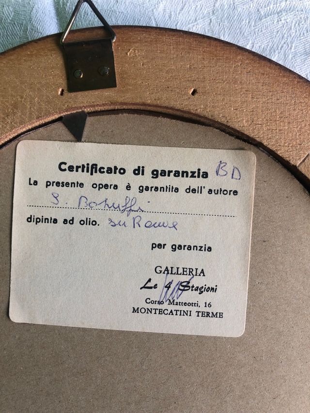 Quadri ovali olio su rame