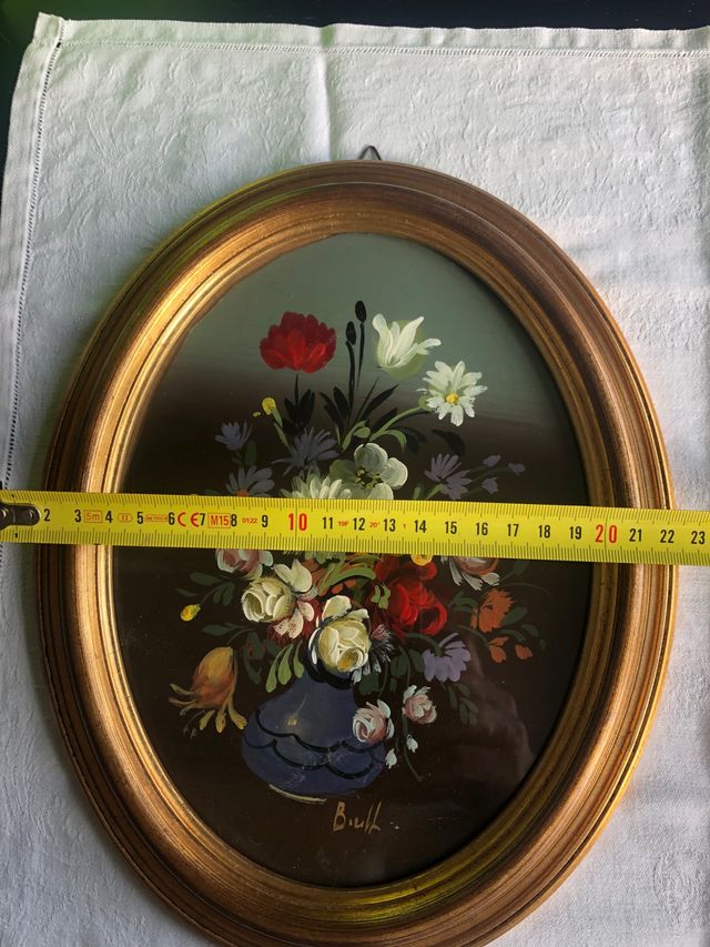 Quadri ovali olio su rame