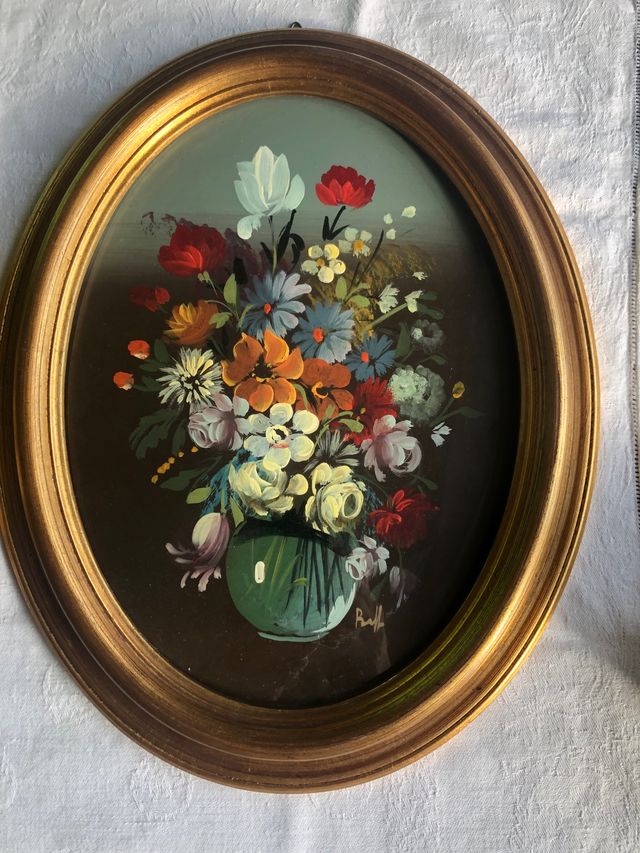 Quadri ovali olio su rame