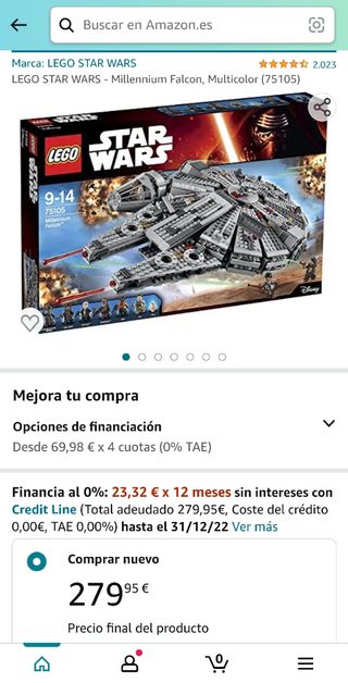 lego halcón milenario 75105