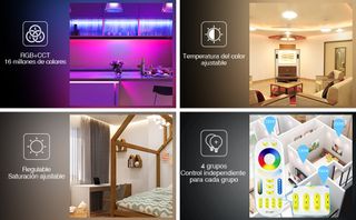 Lampadine WiFi con telecomando RGB+ CCT (RGBWW),