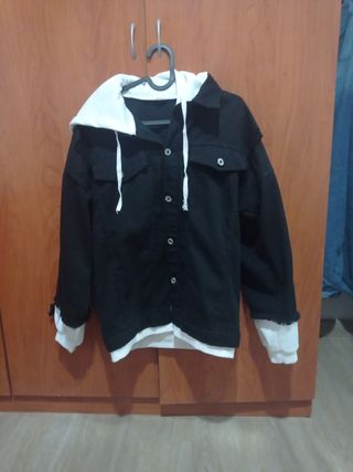 Chaqueta tipo tejana Negra -  talla S