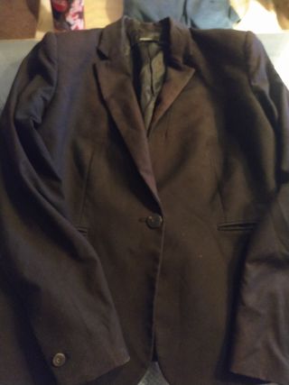 chaqueta cruzada negra mango mujer niña