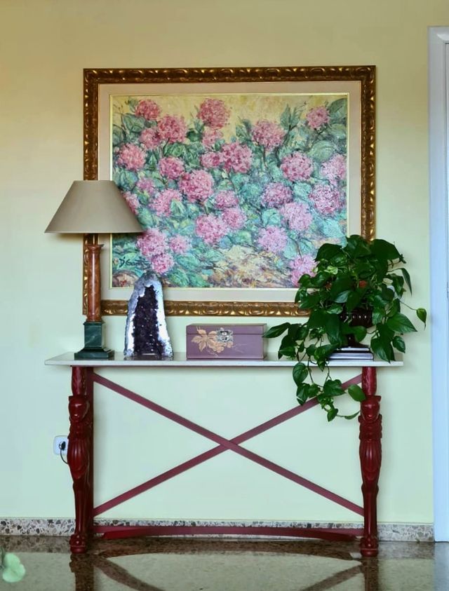 CONSOLA DE FORJA Y MÁRMOL SYRNA ESPAÑA MESA CÓMODA